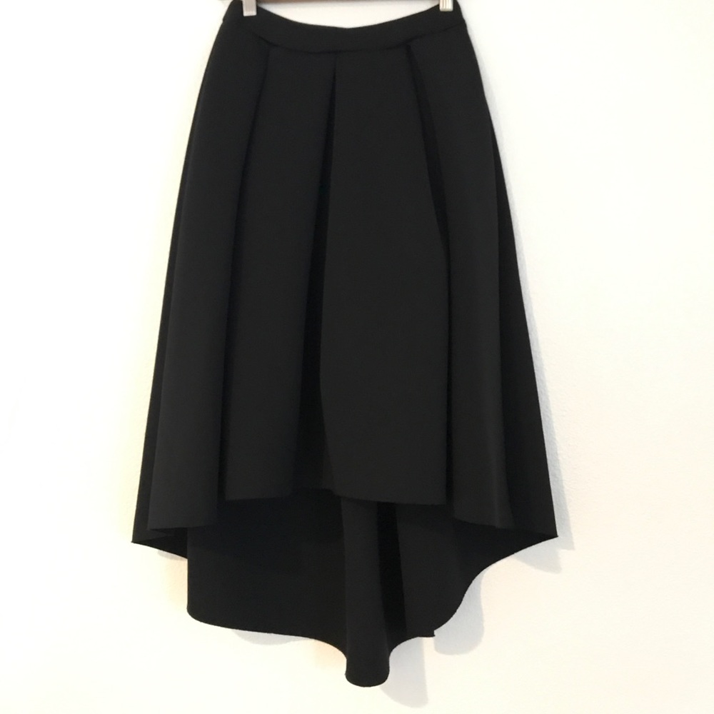 High waisted pleated full skirt